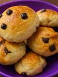 Bollitos con pepitas de chocolate