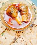 Paya curry with tandoori roti