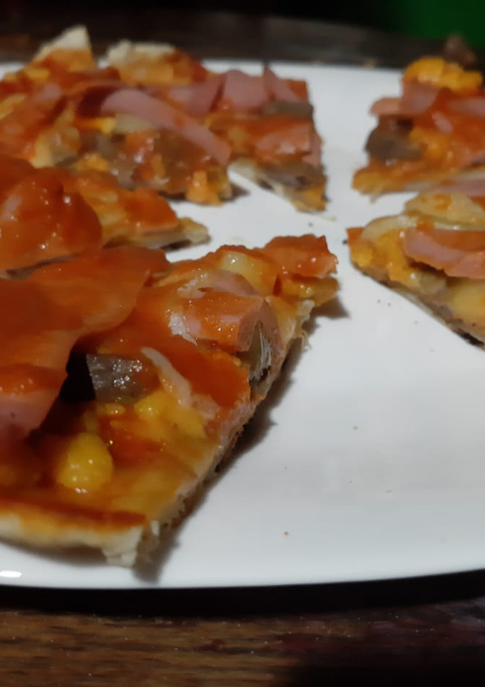 Una foto de Pizza de arrachera al sartén a las 3 m