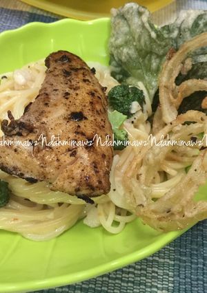 Foto resep Spaghetti Dori Brocoli Alfredo