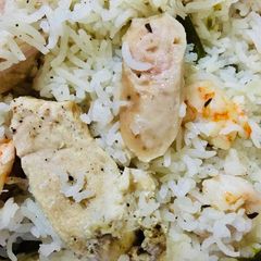 A picture of Cajun jambalaya.