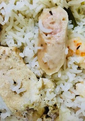 A picture of Cajun jambalaya.