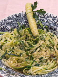 Una foto de Spaguettis de calabacín
