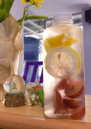 Foto resep Infused water lemon + anggur