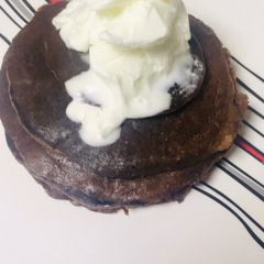 A picture of Oats & Chocolate pancakes.