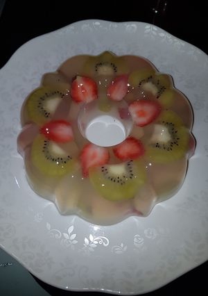 Foto resep Pudding kaca kiwi strawberry