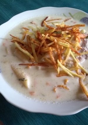 Una foto de Sopa de maní con pollo