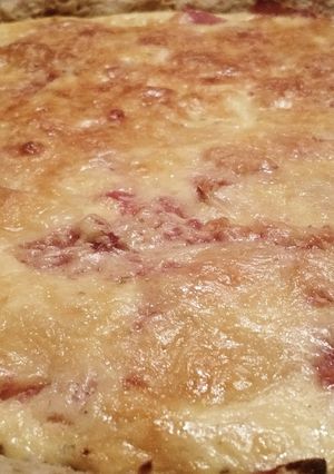 Una foto de Quiché de jamón y queso