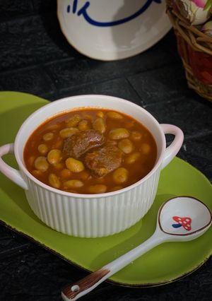 صورة لوصفة فاصوليا حبةعريضة مع لحم العجل