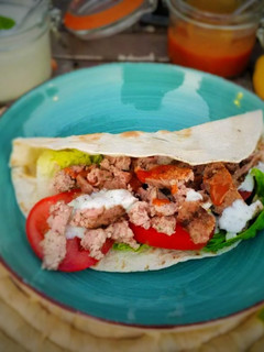 Una foto de Kebab casero a la parrilla