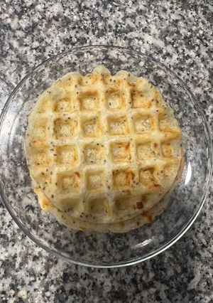 A picture of Yuca and Chia Waffles.