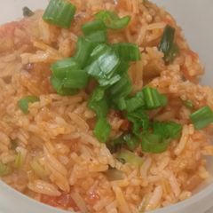 A picture of Schezwan fried rice.