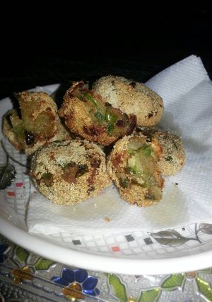 A picture of Matar cutlet.