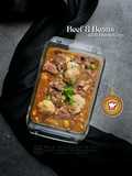 One-Pot Meal: Beef and Beans Stew with Dumplings