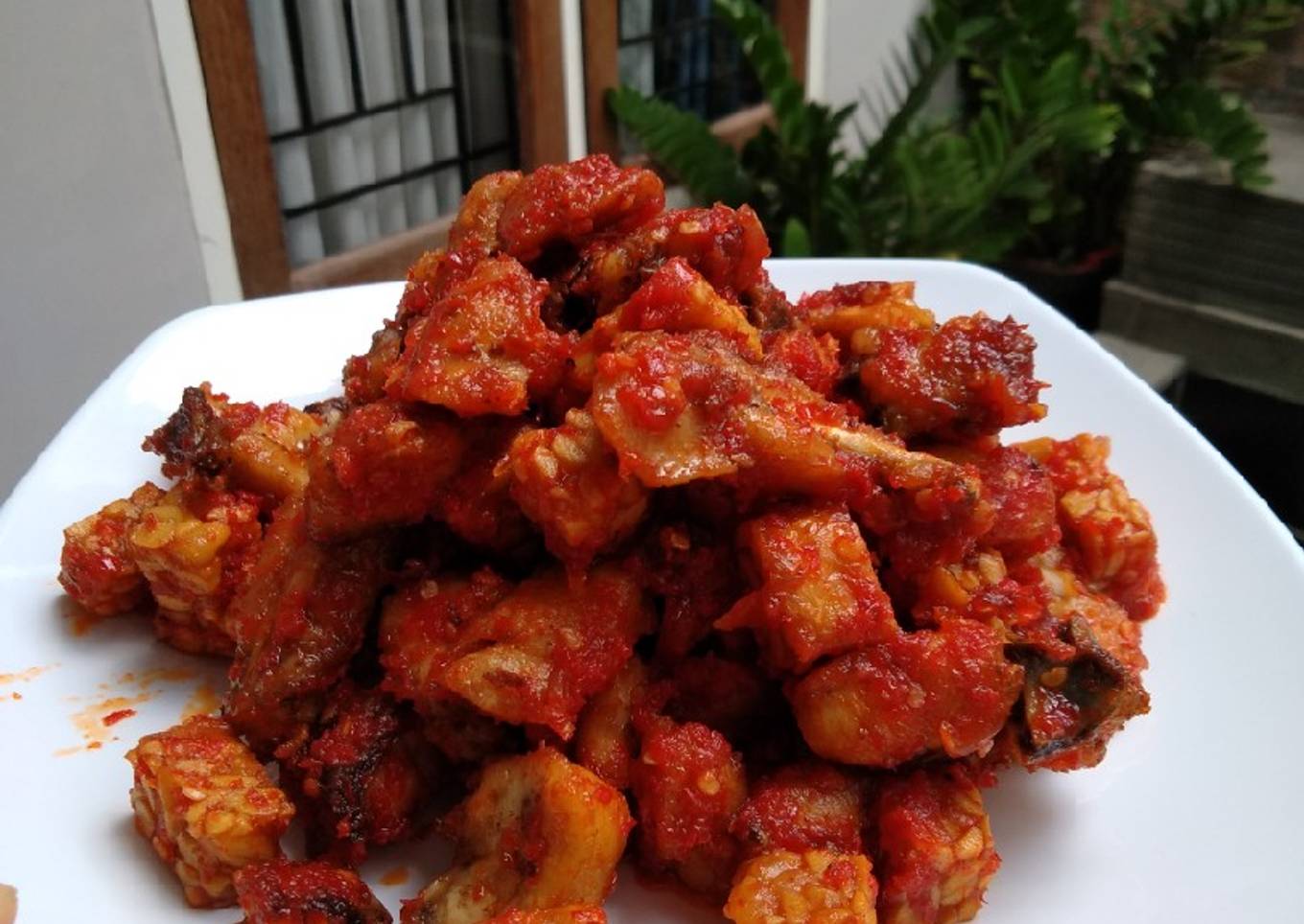 Ayam cincang goreng balado