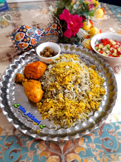 عکسی از دستور 🍀باقالی پلو با مرغ