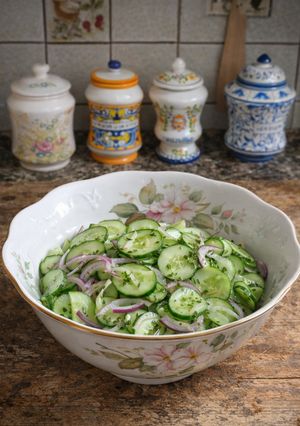 Foto di Insalata di cetrioli e cipolle alla piemontese