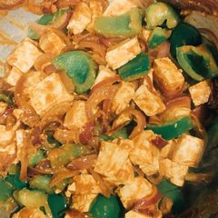 A picture of Indian style chilli paneer.