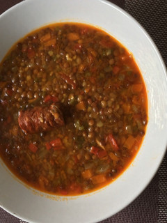 Una foto de Lentejas con verduras