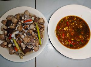 Gambar Kerang rebus & pencicah