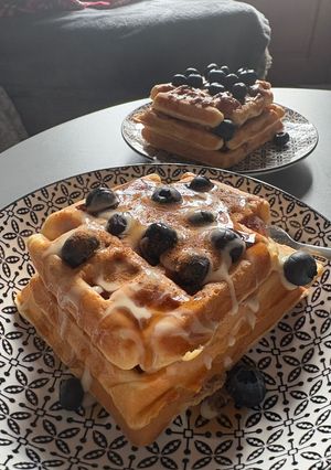 Φωτογραφία της συνταγής Βάφλες πρωτεΐνης 🧇🫐