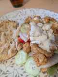 Kebab casero de pollo y pan de pita