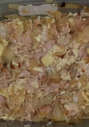 Una foto de Relleno para empanadas de panceta,cebolla y queso