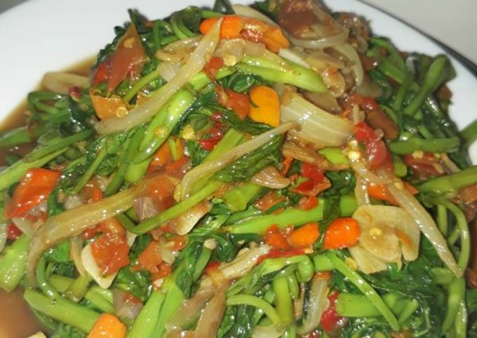 Resep Tumis kangkung spicy yahud, Enak