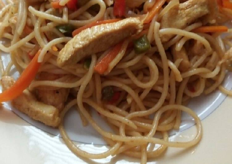 Spaguettis con ras el hanout