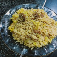 Mutton pulao A picture of Mutton pulao.