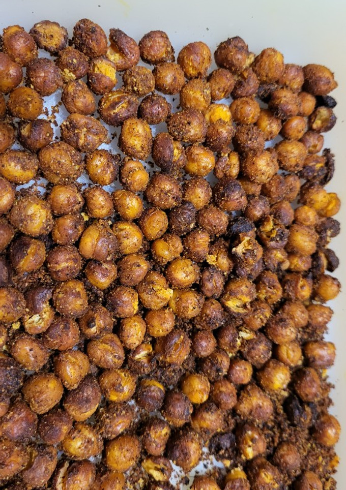 Una foto de Snack garbanzos saludable en freidora de aire