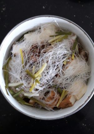 Hình của món Cá điêu hồng chưng tương.