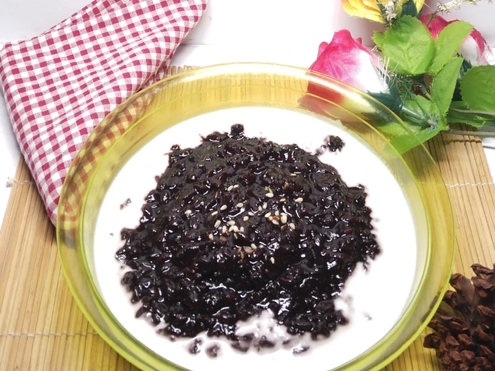 Cara Gampang Membikin Resep Bubur Ketan Hitam Lembut [hemat gas] yang Bisa Manjain Lidah Anti Ribet, Uenak Banget