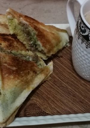 A picture of Malai Qema sandwich.