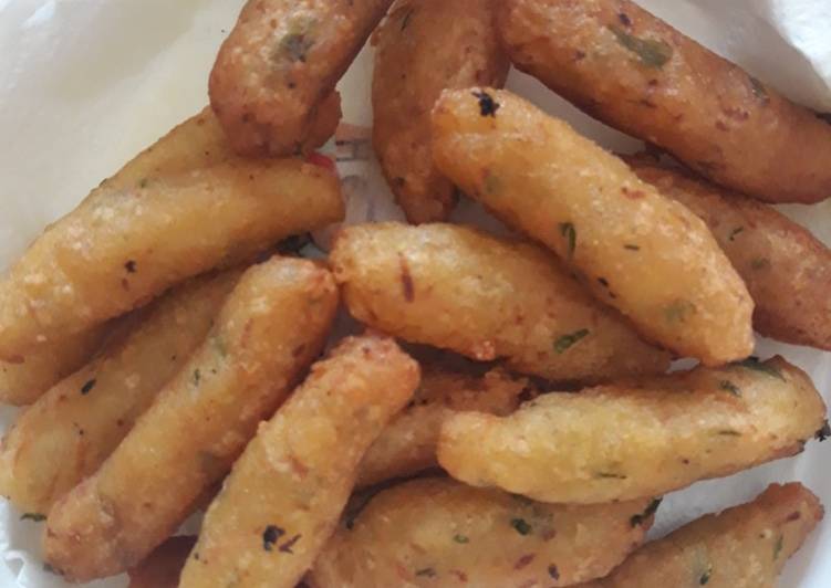 Stik kentang telur udang