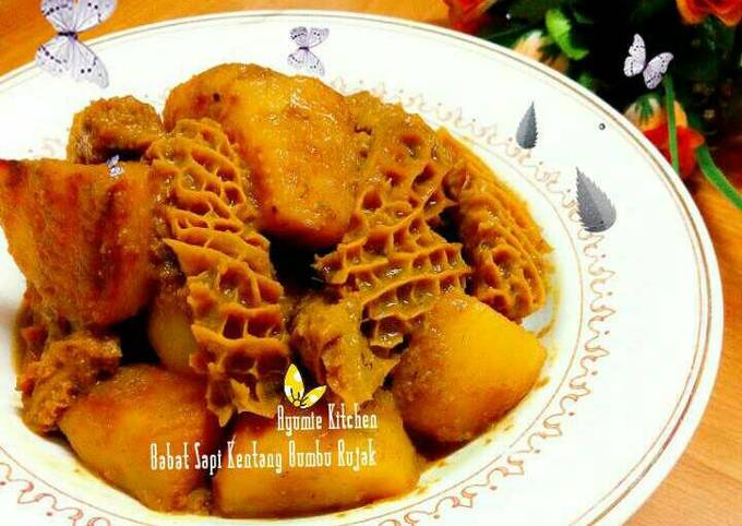 Standar Bagaimana cara memasak ✤ Babat Sapi Kentang Bumbu Rujak ✤ yang menggugah selera