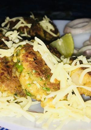 A picture of Cheesy egg kebabs.