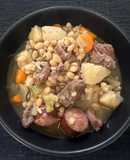 Simple French Country Cassoulet
(Lamb Stew with Beans and
Sausage)