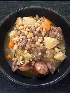 A picture of Simple French Country Cassoulet(Lamb Stew with Beans andSausage).