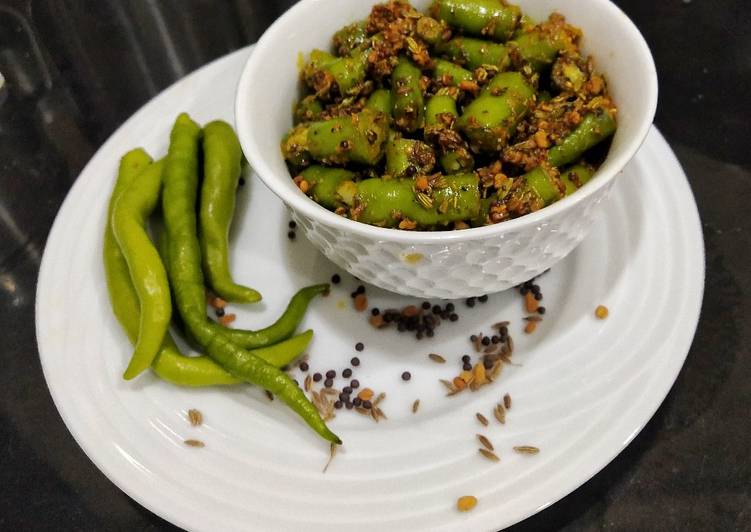 Recipe of Award-winning Green Chilli Pickle