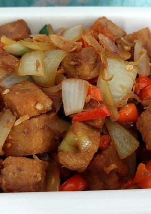 Foto resep Oncom tumis pedas
