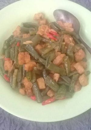 Foto resep Tumis kacang panjang tempe mudah