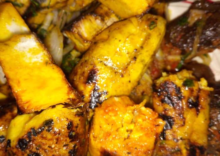 Simple Way to Make Super Quick Homemade Roasted yam and plantain