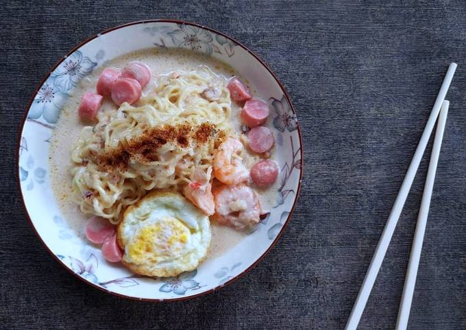 Resep Mie Instant Carbonara Spesial Oleh Cut Listiya Cookpad