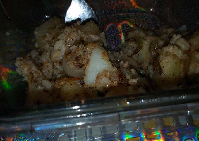 How to Prepare Quick Boudin fried tatos