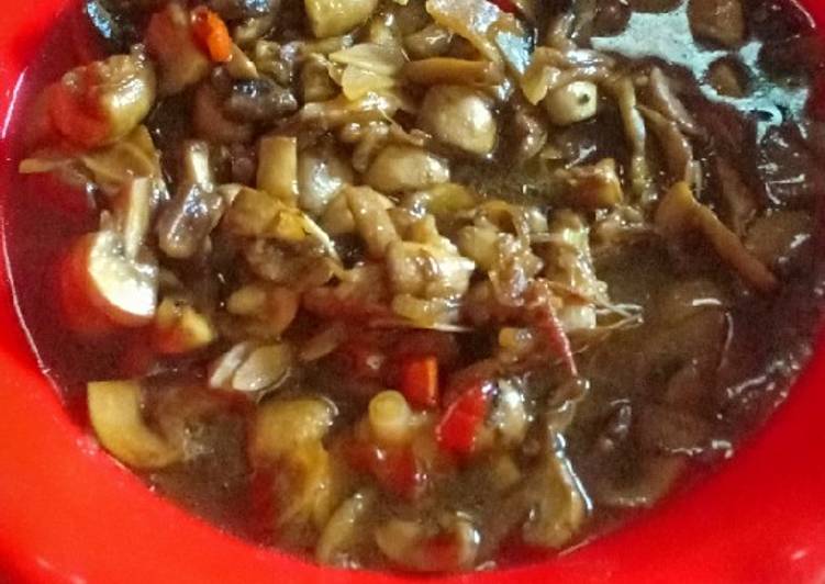 Resep Oseng-oseng jamur kancing (no msg) #limaresepbaru, Enak Banget
