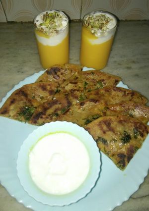 A picture of Amritsari Kulcha.
