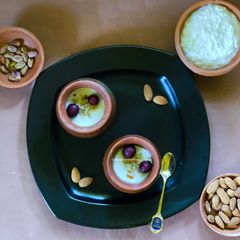 A picture of Bhapa Doi / Baked Yoghurt.
