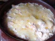 Una foto de sobras de salmón