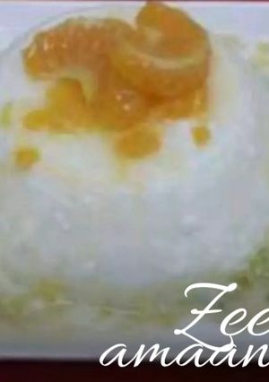 A picture of Buttermilk Panna Cotta with Citrus Sauce.